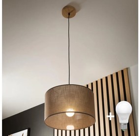 Brilagi - LED Lampadario a sospensione con filo ANTHONY 1xE27/60W/230V quercia/marrone