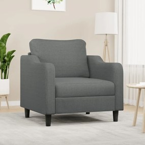 Poltrona Grigio Scuro 60 Cm İn Tessuto /