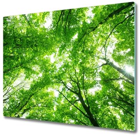 Tagliere in vetro temperato Foresta verde 60x52 cm
