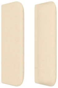 Testiera ad orecchio crema 103x16x78/88 cm in tessuto