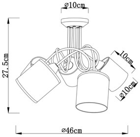 Globo 15185-5D - Lampadario fisso PACO 5xE14/25W/230V