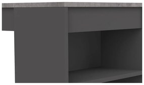 Tavolo da bar con piano in cemento 50x115 cm Aravis - TemaHome