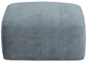 Poggiapiedi blu con rivestimento in ciniglia Leila – Makamii