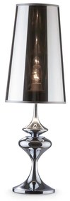 Lampada Da Scrivania-Ufficio Moderna Alfiere Metallo Cromo 1 Luce E27 68,5Cm