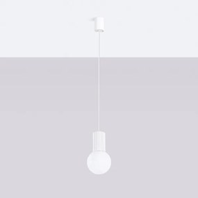 Sollux SL.1709 - Lampadario a sospensione con filo HALO 1xG9/8W/230V diametro 12 cm bianco
