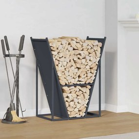 Rastrelliera Per Legna Da Ardere Antracite 69,5x35x81 Cm /