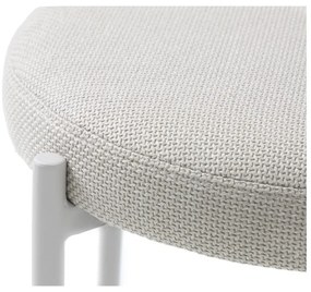 Sgabello color crema in metallo impilabile Pelican – Unique Furniture