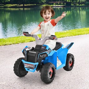 Costway Quad giocattolo elettrico per bambini con controllo della direzione ampio sedile, ATV a 4 ruote a batteria da 6V 2 Colori