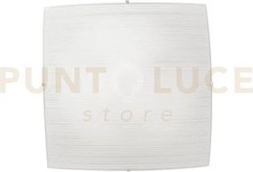 Plafoniera celine bianca 3 luci attacco e27 40x40x10cm vetro bianco...
