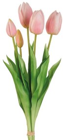 L' ocanera fiore decorativo bouquet tulipani rosa h 40 set 4 pezzi