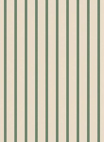 studio ditte Carta da parati Ribbon / Lintjes - Green on Cream / Groen op Crème