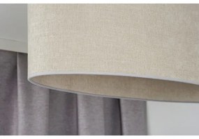Duolla - Lampadario a sospensione con filo OVAL 1xE27/15W/230V grigio