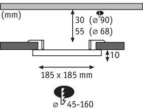 Paulmann 92392 - LED/17,5W IP44 Lampada da incasso per bagno VARIFIT 230V