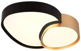 Plafoniera a LED in nero e oro 36x43,5 cm Rise - Trio