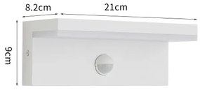 Brilagi - LED applique da esterno con sensore TESSI LED/10W/230V bianco IP54