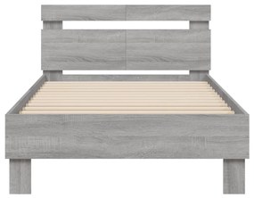 Giroletto testiera grigio sonoma 100x200 cm legno multistrato