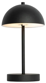 Lampada da tavolo da esterno ricaricabile nera dimmerabile a 3 livelli - Keira