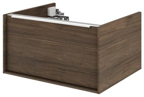 Mobile da bagno sotto lavabo Neo marrone satinato L 60 x H 32 x P 48 cm 1 cassetto, lavabo non incluso