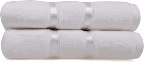 Set di 2 asciugamani in cotone bianco , 50 x 90 cm Dolce - Foutastic