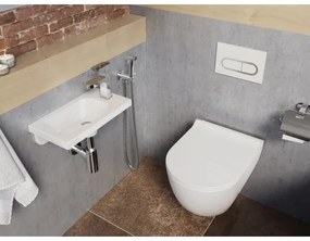 Ravak XJGP1100000 - Lavabo sospeso CHROME 40x22 cm marmo colato/bianco