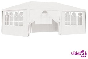 vidaXL Gazebo Professionale con Pareti 4x6 m Bianco 90 g/m²