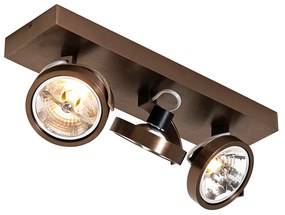 Faretto di design bronzo scuro 3 luci orientabile e inclinabile - Go
