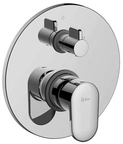 Rubinetto per doccia getto laminare cristallino ad incasso monocomando PLANO cromo lucido HUBER