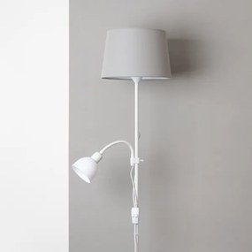 Brilagi - Lampada da terra CERIA 2 in 1 1xE27/100W/230V + 1xE14/25W bianco/grigio
