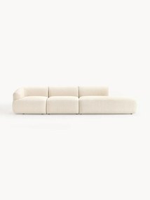 Chaise longue XL componibile in bouclé Sofia