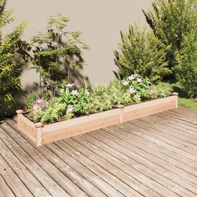 Fioriera Rialzata Da Giardino Fodera 240x60x25cm Massello Abete /