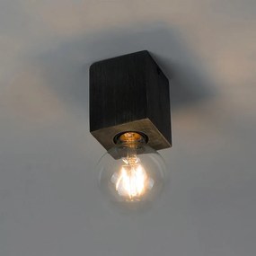 Faretto rustico in legno nero - Bloc