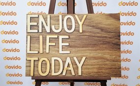 Quadro su tela – Con citazione - Enjoy life today
