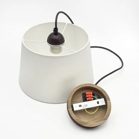 Lampadario sospeso con cavo AIDA 1xE27/60W/230V Ø 25 cm rovere/noce/bianco