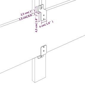 Testiere 4 pz marrone scuro 72x5x78/88 cm in tessuto