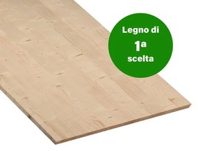 Tavola lamellare in legno di abete, 1° scelta L 60 x 150 cm x Sp 18 mm