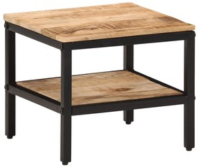 Tavolino Da Salotto 35x35x30 Cm Legno Massello Di Mango Grezzo /