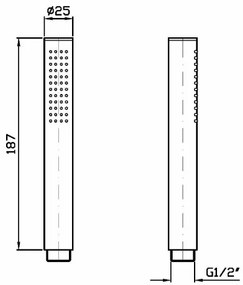 Doccetta tonda stick 1 Getto Fisso In Abs Anticalcare Cromo Zucchetti Medameda Z94727