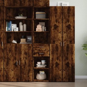 Credenza Rovere Fumo 40x42,5x185 Cm İn Legno Multistrato /