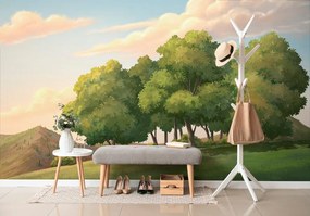 Carta da parati autoadesiva – Paesaggio verde