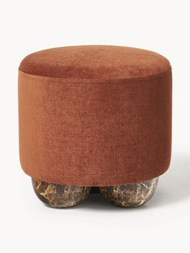 Pouf con piedini effetto marmo Lino