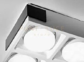 Velia lampada a soffitto 4 luci attacco gx53 nera 21,8cm h.5,5cm in...