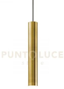 Look round sospensione 1 luce attacco gu10 d.6x40cm brunito