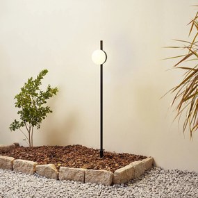 Lampada con picchetto a terra Lindby LED Darleen, grigio, alluminio, Ø 10