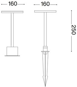 Ideal Lux - Lampada LED da esterno TOFFEE LED/11W/230V CRI 90 IP65 antracite