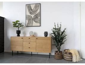 Cassettiera bassa in rovere naturale 150x74 cm Kyoto - House Nordic