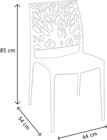 Sedia per interno o esterno impilabile Grigio - ALEA 2 sedie