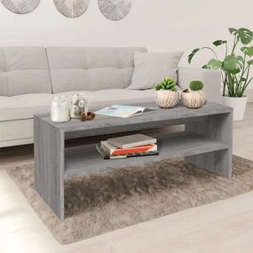 Tavolino Da Salotto Grigio Sonoma 100x40x40cm Legno Multistrato /