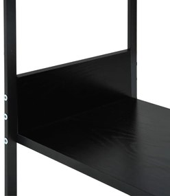 Scaffale libri piccolo dritto nero 33,5x39,6x79,7cm multistrato