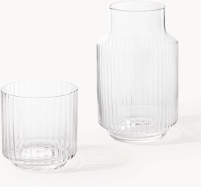 Set caraffa e bicchiere in vetro soffiato Aleo, set da 2