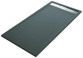 Piatto doccia SENSEA in resina Neo Metal Grid grigio L 70 x L 160 x H 3.5 cm opaco effetto pietra